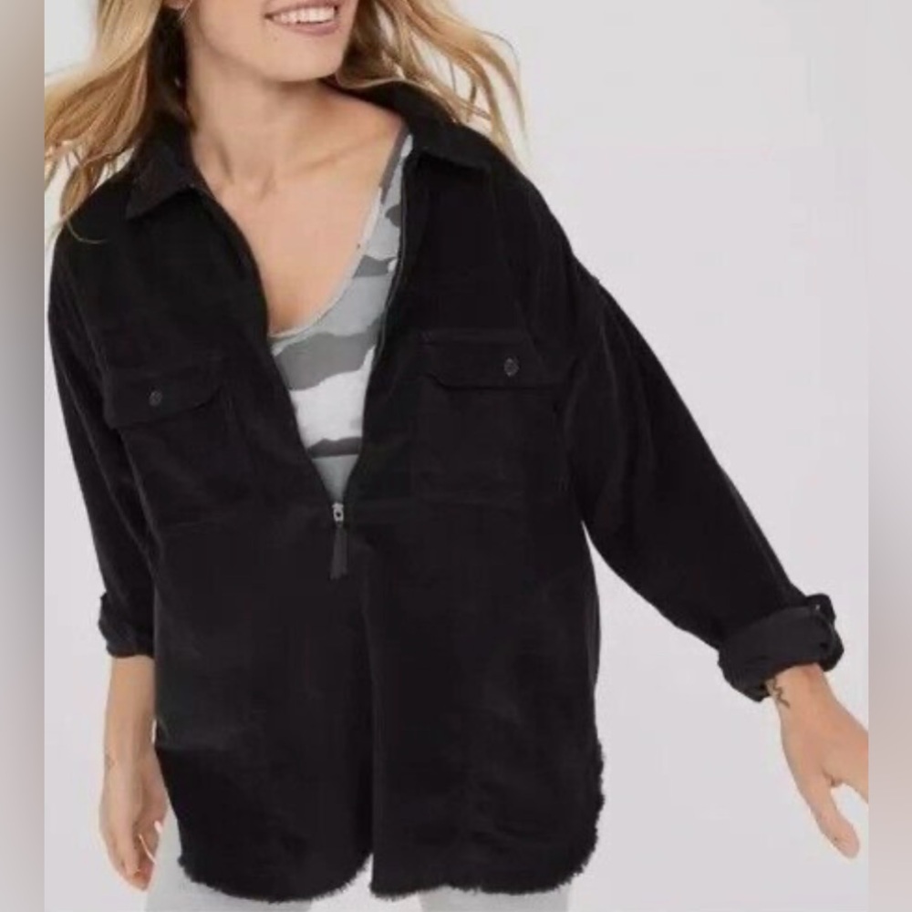 NWT Aerie Offline Corduroy Quarter Zip Shacket